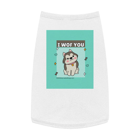 "I wof you" Pet Tank Top