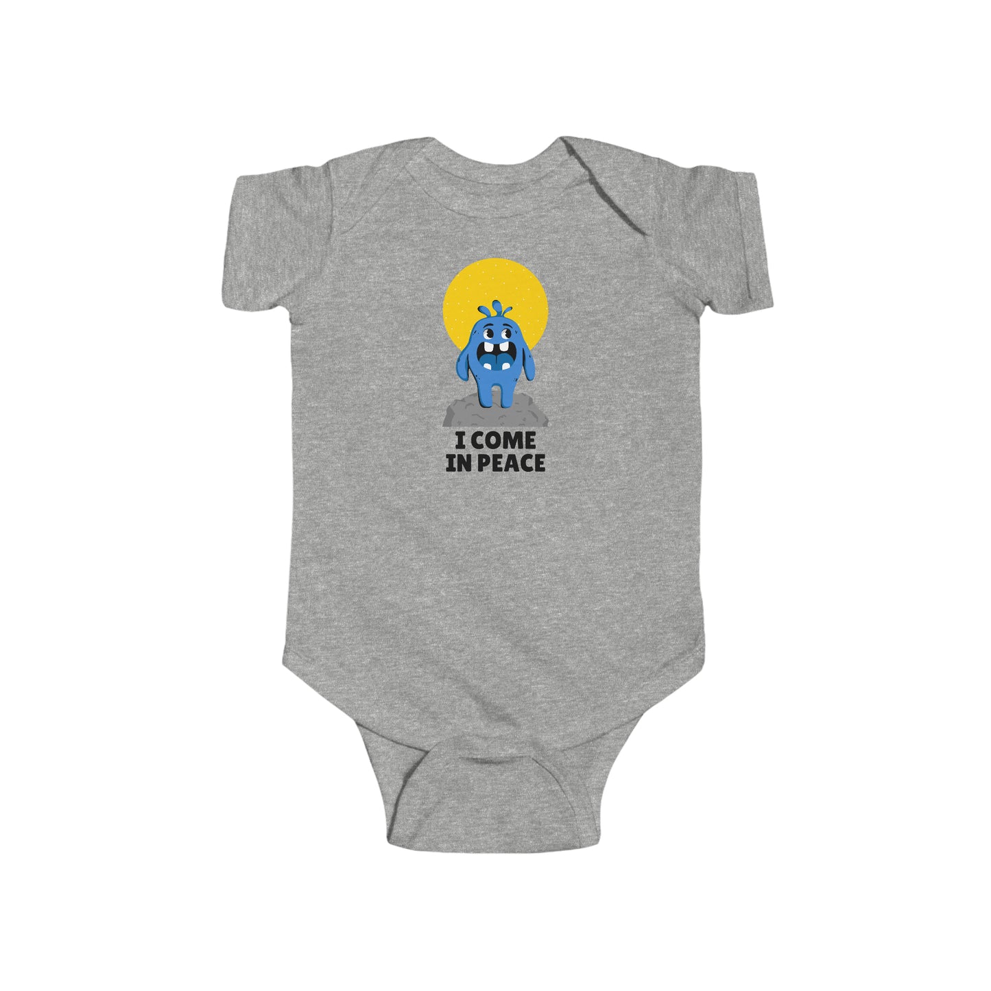 " I come in peace" Infant Fine Jersey Bodysuit