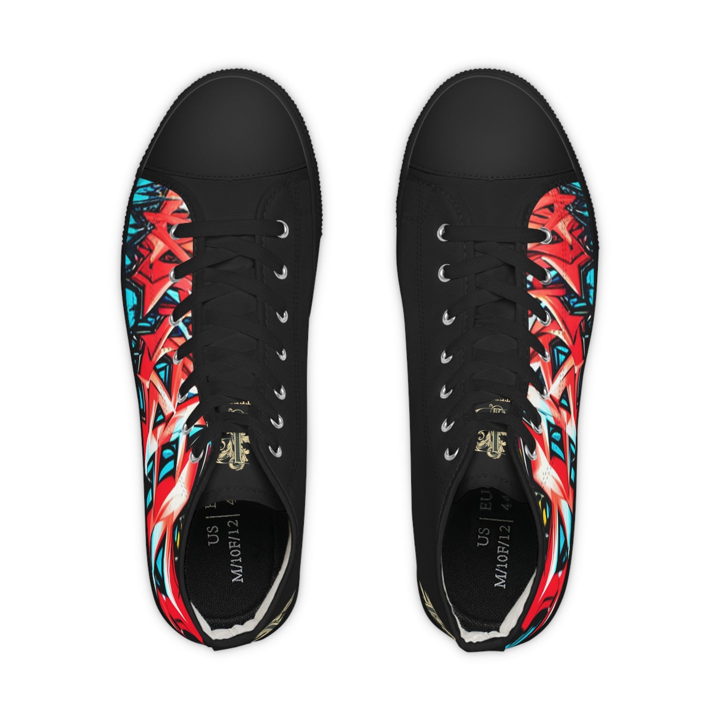 Men's High Top Graffiti Sneakers