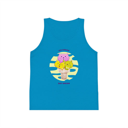 "Ice cream,day dream" Kid's Jersey Tank Top