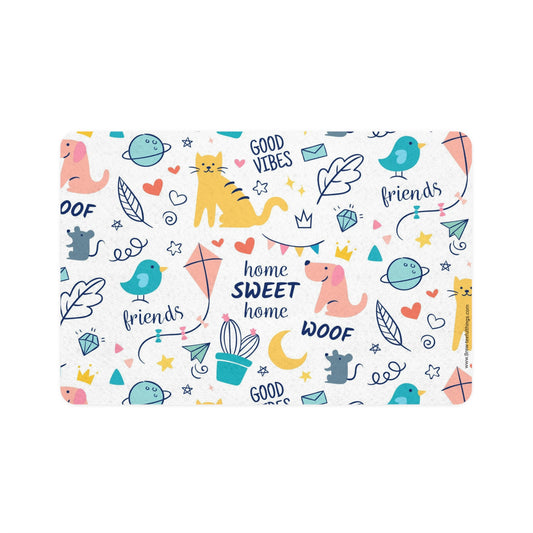 "Home sweet home" Pet Food Mat (12x18)