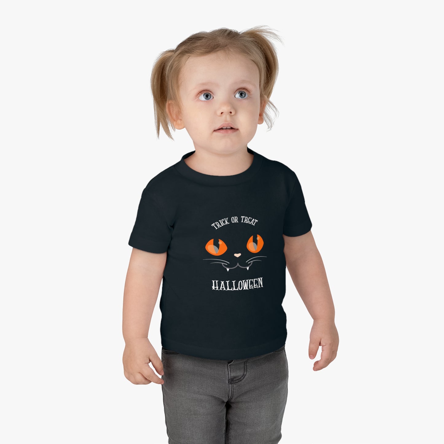 "Trick or treat Halloween" Infant Cotton Jersey Tee