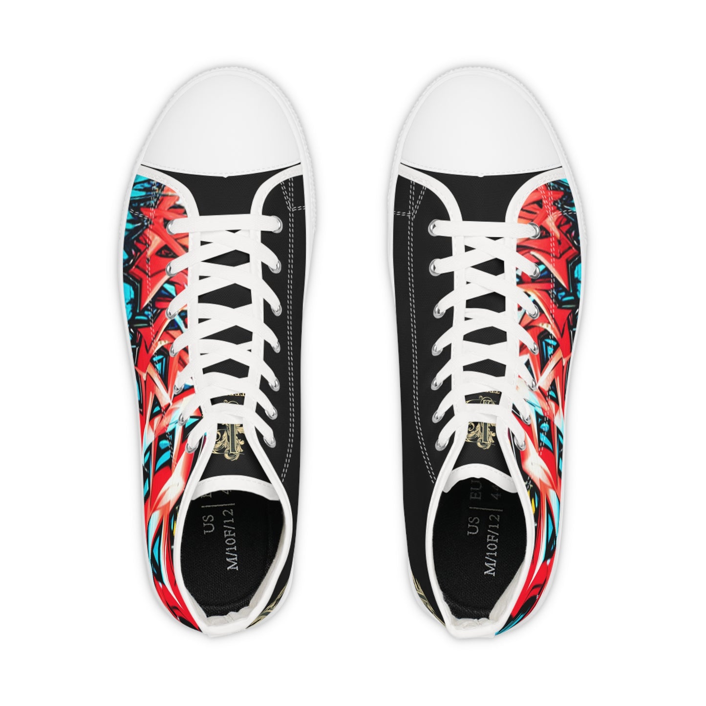 Men's High Top Graffiti Sneakers