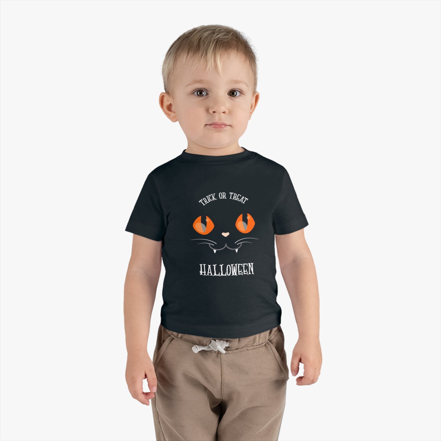 "Trick or treat Halloween" Infant Cotton Jersey Tee