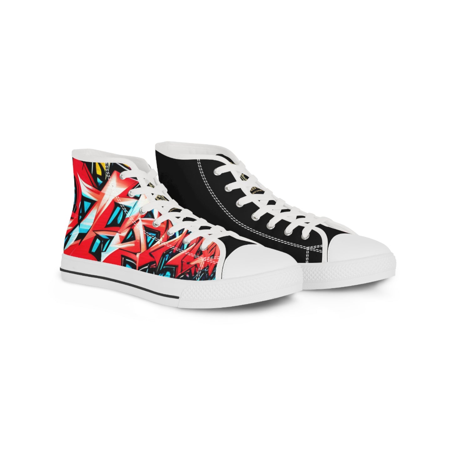 Men's High Top Graffiti Sneakers